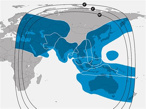 Coverage maps SES-12 - 95 East, Coverage Maps - satellite SES-12, position 95 degrees East, the ...