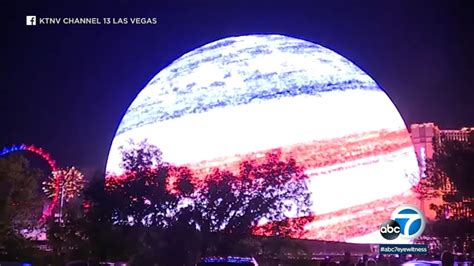 MSG Sphere in Las Vegas shows off incredible exterior display for 4th ...