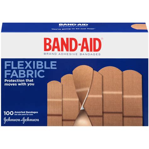 BAND-AID BRAND ADHESIVE BANDAGES Band-Aid Flexible Fabric Assorted 100 Ct. - Health & Wellness ...