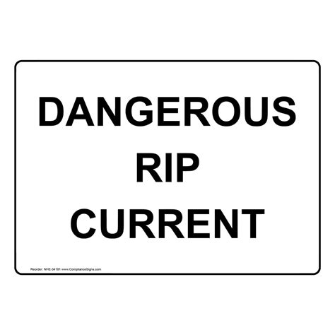 Dangerous Rip Current Sign NHE-34191