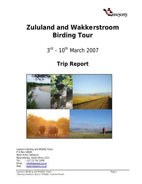 Zululand and Wakkerstroom Birding Tour Trip Report - Lawsons