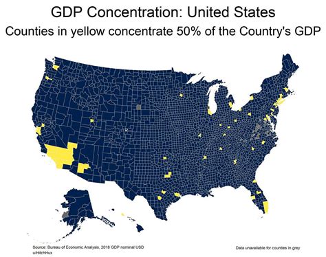 Where is the U.S. GDP concentrated? - Vivid Maps