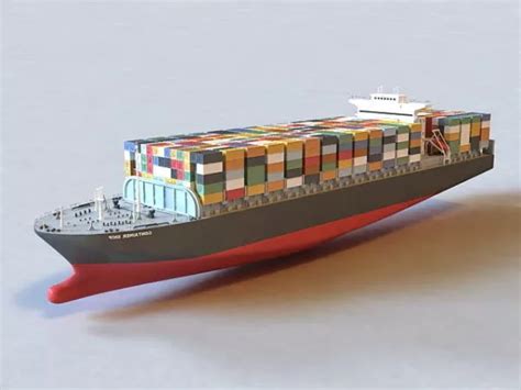 Container Ship Free 3d Model - .Max, .Vray - Open3dModel 181133