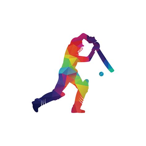 Batsman playing cricket. Cricket competition logo. Stylized cricketer character for website ...