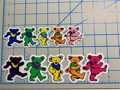 2x Grateful Dead Dancing Bears Vinyl Stickers Combo Set | Etsy