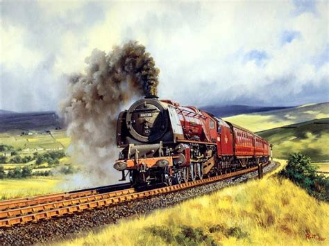 Howard Fogg painted international locomotives as well such as this great painting of British ...