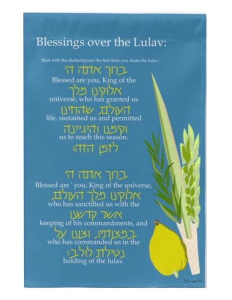 Sukkot Decorations Lulav Blessing Bracha Sukkah Decoration - Etsy