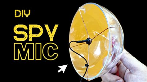 DIY long distance parabolic microphone * DIY Spy Mic - YouTube