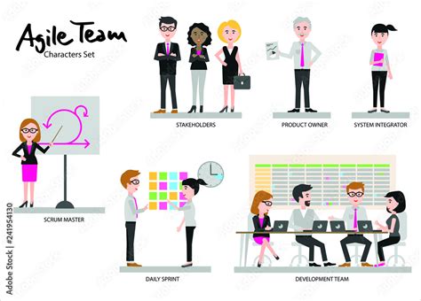 Agile Team Stock Vector | Adobe Stock