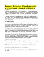 Document 2.docx - Essay on Christmas: Origin, Importance and Conclusion ...