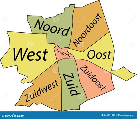 Pastel Tagged Districts Map of APELDOORN, NETHERLANDS Stock Vector - Illustration of global ...