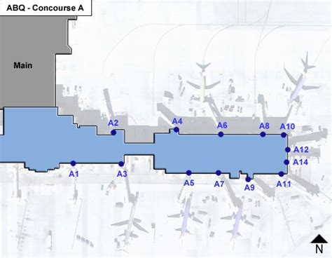 Albuquerque Sunport Airport ABQ Concourse A Map