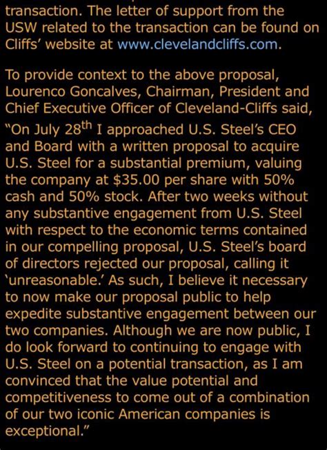 Thoughts on US Steel & Cleveland Cliffs News – The Coal Trader