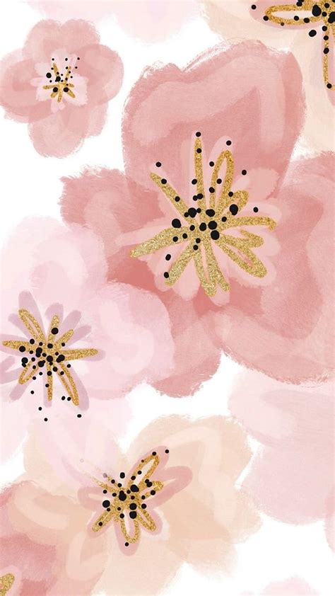 Pink and gold flower background, Gold Floral HD phone wallpaper | Pxfuel