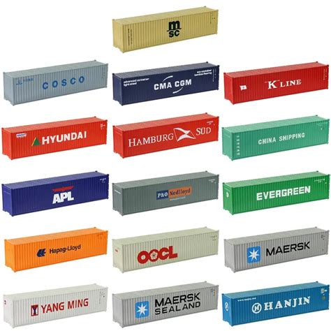 HO Scale 40ft Containers Shipping Container Freight Car Railway Modeling C8746 HO Scale Model ...