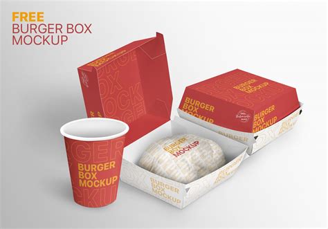 Free Burger Box Mockup | Free Mockup PSD | Pixpine | Envases y empaques ...