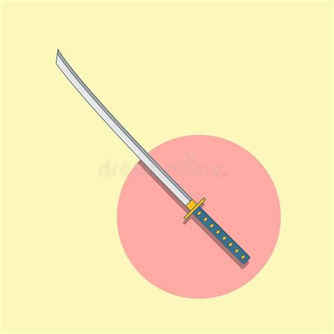 Katana Sword Vector Illustration. Japanese Weapon. Samurai Stock Vector - Illustration of sharp ...