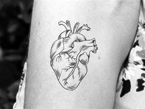 Anatomical Heart Temporary Tattoo