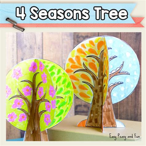 Four Seasons Tree Craft With Template - Easy Peasy and Fun