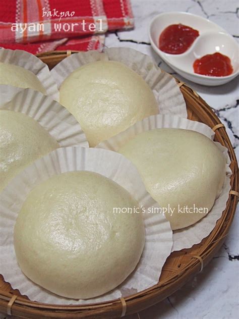 Bakpao Ayam & Wortel dengan Tepung Pao - Monic's Kitchen