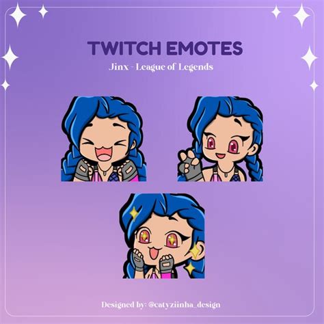 Twitch Emotes Jinx League of Legends Theme All Sizes - Etsy