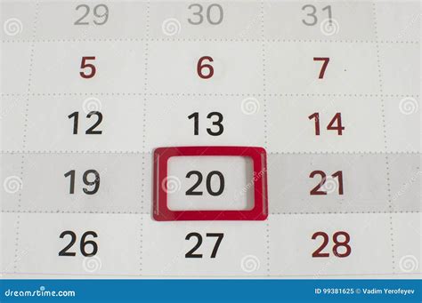 Datum Von Heute Dargestellt Durch Weißen Kalender Stockbild - Bild von ...