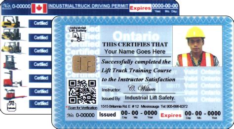 Printable Scissor Lift Certification Card Template - Printable Templates