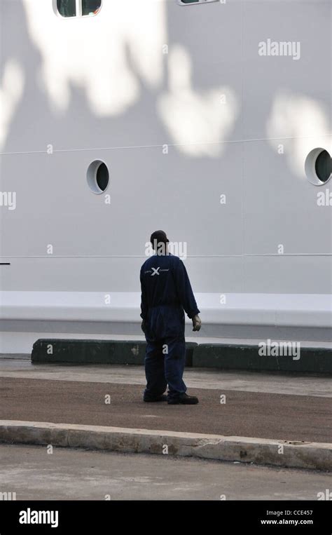 Cruise ship worker Stock Photo - Alamy