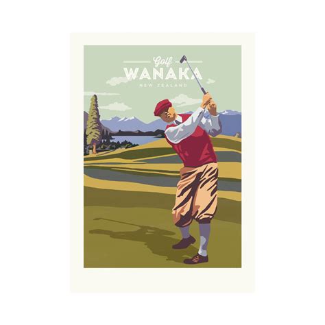 Wānaka Golf Art Print – The Old School House NZ