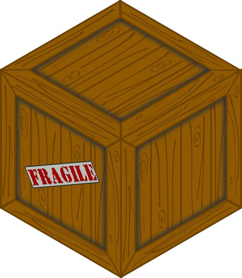 Clipart - Isometric wooden crate