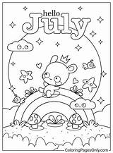 Summer July Coloring Page  Free Printable Pages sketch template