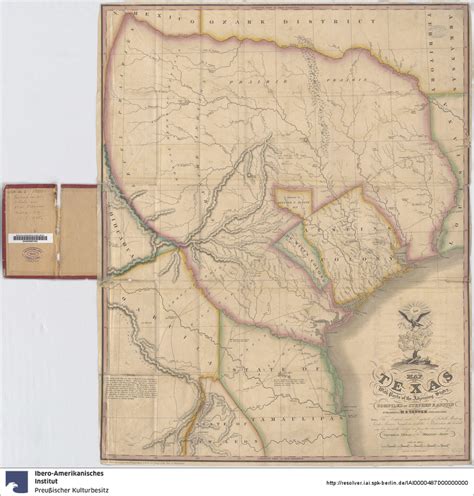 Map of Texas compiled by Stephen F. Austin (1830) : r/MapPorn