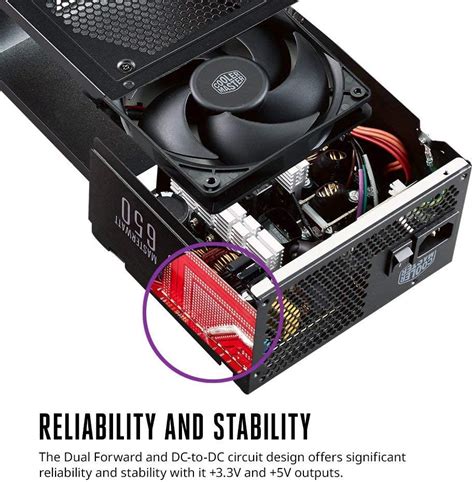 Cooler Master Watt 650 Watt Semi-fanless Modular Power Supply, 80 PLUS ...