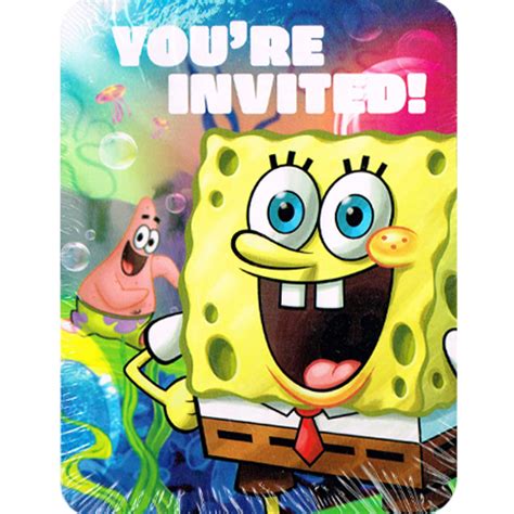 SpongeBob SquarePants 'Epic' Invitations and Thank You Post Cards w/ Env. (8ct)