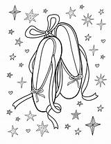 Ballet Shoes Coloring Pages Sketch Page sketch template