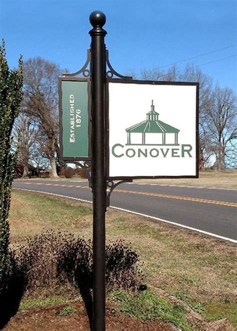 decorative sign pole to welcome residents and visitors to the City of ...