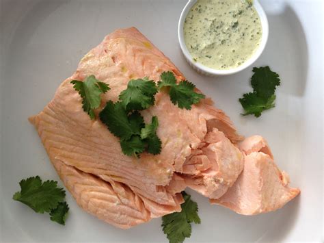 Poached Salmon with Cilantro Sauce – The Mom 100 The Mom 100