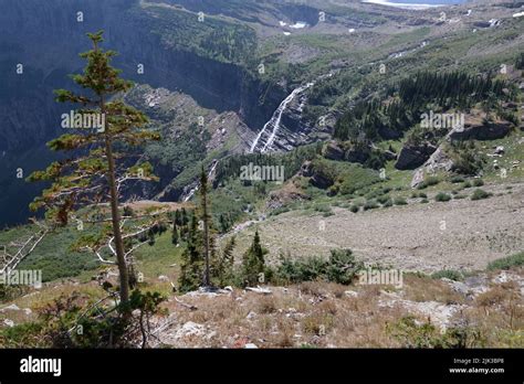 Many Glacier trail in Glacier National Park USA Stock Photo - Alamy