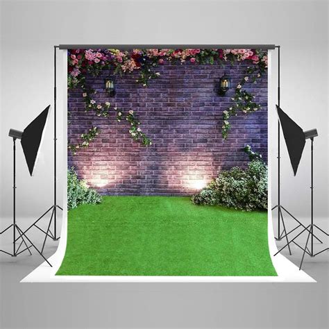 Wedding Ceremony Brick Wall Decor Flower Backdrop GY-166 – iBACKDROP