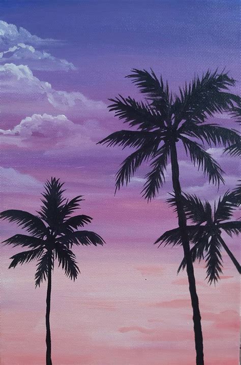 Palm Tree Beach Painting | ubicaciondepersonas.cdmx.gob.mx