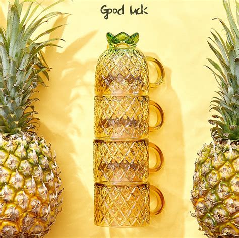 Good Luck Pineapple Mug Set