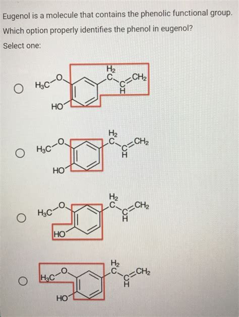 Solved Eugenol is a molecule that contains the phenolic | Chegg.com