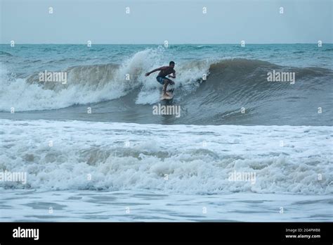 Palomino, Dibulla, La Guajira, Colombia - May 24 2021: Young Latin ...