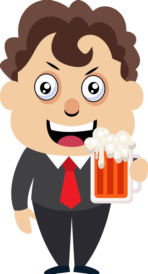 Man drinking beer, illustration, vector on white background. 13492949 Vector Art at Vecteezy