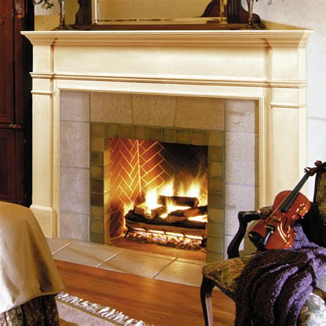 57" White The Windsor Fireplace Mantel Unfinished - Walmart.com ...