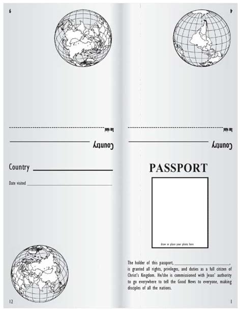 Pin on Passport template