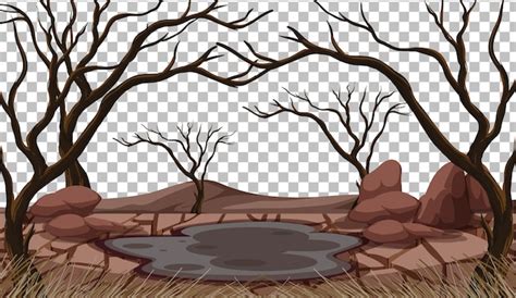 Free Vector | Dry land landscape