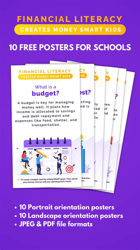 Download Free Financial Literacy Month Posters | Rise Vision