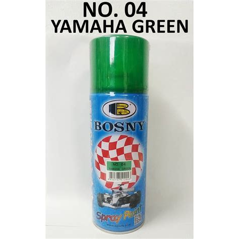 BOSNY SPRAY PAINT NO. 04 YAMAHA GREEN ( 300 GRAMS PER CAN ) QUICK ...