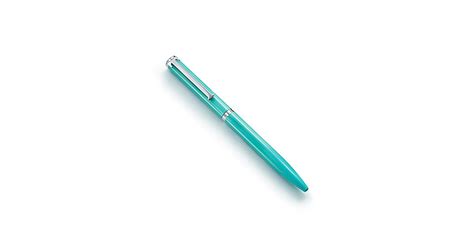 Executive Tiffany T-clip retractable ballpoint pen in Tiffany Blue® lacquer. | Tiffany & Co.